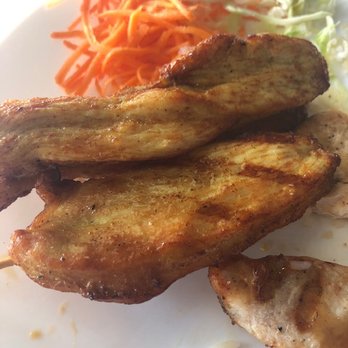 Nara Thai - This is suppose to be their chicken satay. It was a larger piece of white meat that was badly overcooked. It was dry like leather, sadly. - Thai Near Me - Humble, Texas Nara Thai - This is suppose to be their chicken satay. It was a larger piece of white meat that was badly overcooked. It was dry like leather, sadly. - Thai Near Me - Humble, Texas