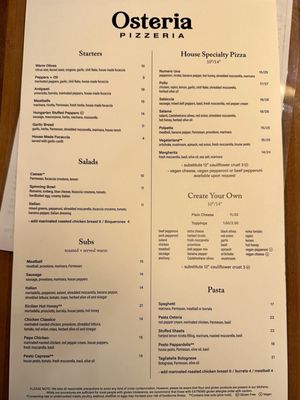 Menu photo 5 Osteria Pizzeria Columbus, OH Menu photo 5 Osteria Pizzeria Columbus, OH