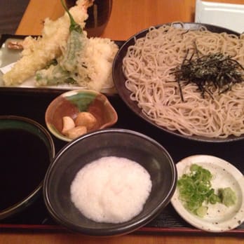 Soba-ya - Tempura cold soba with topping, garic and tororo. Tasty! - Japanese Near Me - New York, New York Soba-ya - Tempura cold soba with topping, garic and tororo. Tasty! - Japanese Near Me - New York, New York
