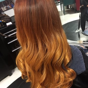 Color Lounge - From Black to Copper Ombre style! Thank you so Much Sai and Madge - Hair Stylists Near Me - Burbank, California