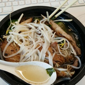 Vietspot - There was more broth on the side; it isn't this dry usually. Just a lack of space in the to-go bowl. Added bonus for the plastic soup spoon. - Vietnamese Near Me - New York, New York Vietspot - There was more broth on the side; it isn't this dry usually. Just a lack of space in the to-go bowl. Added bonus for the plastic soup spoon. - Vietnamese Near Me - New York, New York