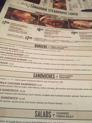 Menu photo 2 LongHorn Steakhouse Philadelphia, PA Menu photo 2 LongHorn Steakhouse Philadelphia, PA
