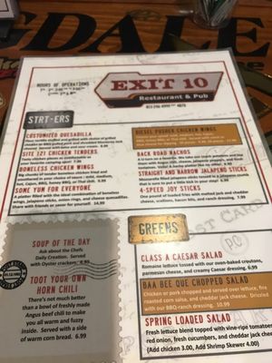 Menu photo 3 Exit 10 Restaurant & Pub Seffner, FL Menu photo 3 Exit 10 Restaurant & Pub Seffner, FL