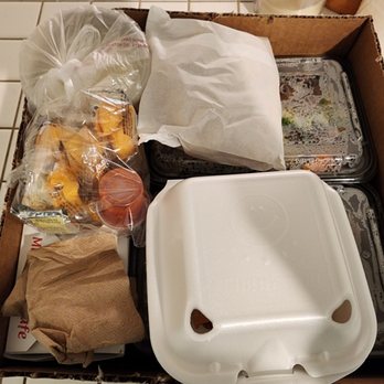 Golden Wall - Box of food: family dinner for 4 & egg flower soup. - Chinese Near Me - La Mirada, California