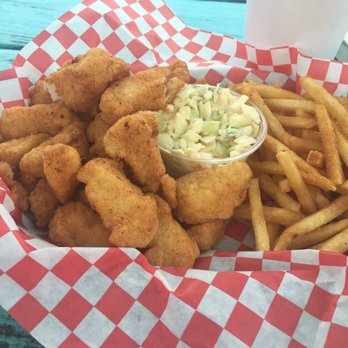 The Shark Shack - Grouper bites, fries and coleslaw. - Seafood Near Me - Atlantic Beach, North Carolina The Shark Shack - Grouper bites, fries and coleslaw. - Seafood Near Me - Atlantic Beach, North Carolina