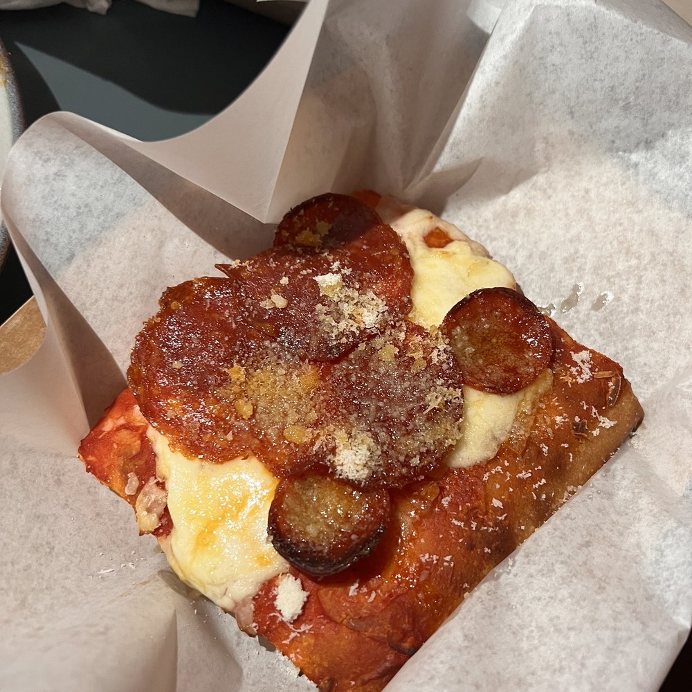 Colleagues & Lovers - Meat pizza slice (pepperoni) - Cocktail Bars Near Me - Savannah, Georgia Colleagues & Lovers - Meat pizza slice (pepperoni) - Cocktail Bars Near Me - Savannah, Georgia