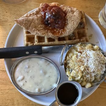 The Post Colorado - Rosedale - Chicken and Chicken & Waffles with a side of Hatch Green Chile Mac & Cheese - Chicken Shop Near Me - Denver, Colorado