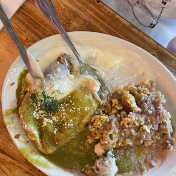 Casa Jacaranda - Cocina Mexicana Mansfield TX - Chile Relleno, I couldn't get a picture pre broken into because the smell captivated me ! - Mexican Near Me - Mansfield, Texas
