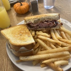 Red Shorts Cafe - Mr Muenster. Ham, blackberry jam, fried onions and muenster on sourdough. Delicious!