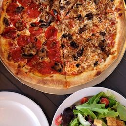 Ny style pizza and ranch salad Ny style pizza and ranch salad