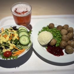 IKEA Restaurant - IKEA meatballs with salad