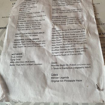 Vortex Bar & Grill - Bar menu - American Near Me - Atlanta, Georgia