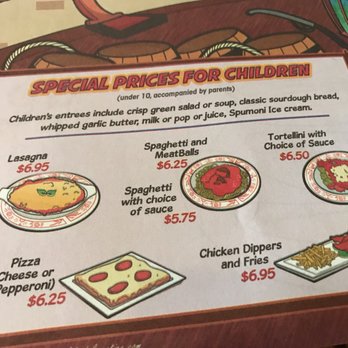 The Old Spaghetti Factory - Kid's menu - Italian Near Me - Banff, Alberta The Old Spaghetti Factory - Kid's menu - Italian Near Me - Banff, Alberta