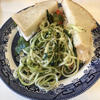 Blue Willow Cafe - Zucchini noodle pasta and sandwich - Venues & Event Spaces Near Me - Burton, Texas