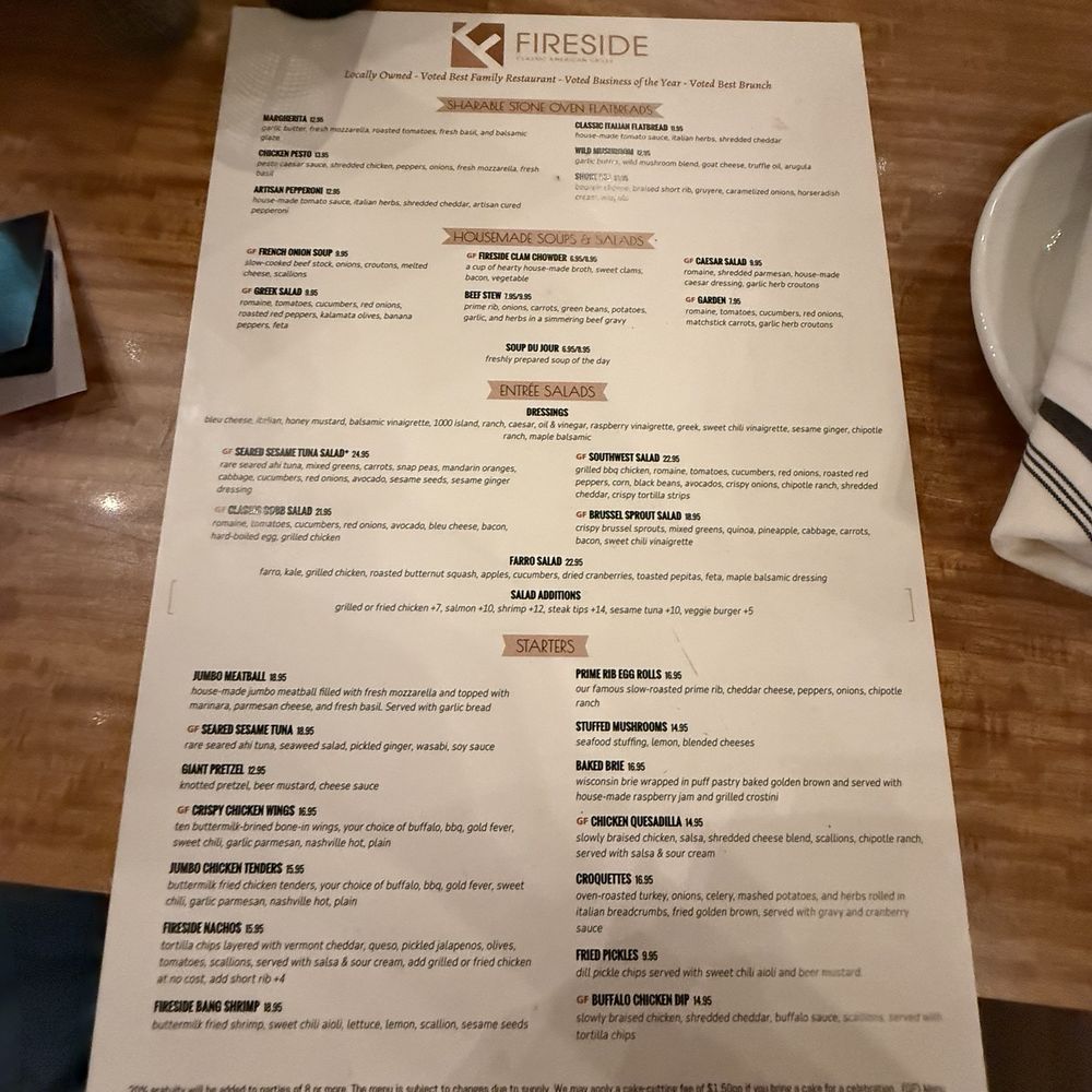 Fireside Classic American Grille - Menu - American Near Me - Middleborough, Massachusetts Fireside Classic American Grille - Menu - American Near Me - Middleborough, Massachusetts