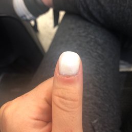 My cuticles and thick polish My cuticles and thick polish