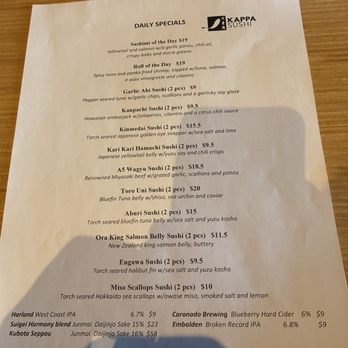 Kappa Sushi - Daily Special Menu (Apr 2026) - Japanese Near Me - San Diego, California Kappa Sushi - Daily Special Menu (Apr 2026) - Japanese Near Me - San Diego, California