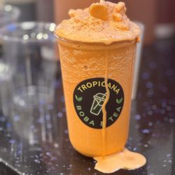 Tropicana Boba & Tea - Thai tea slush overload
