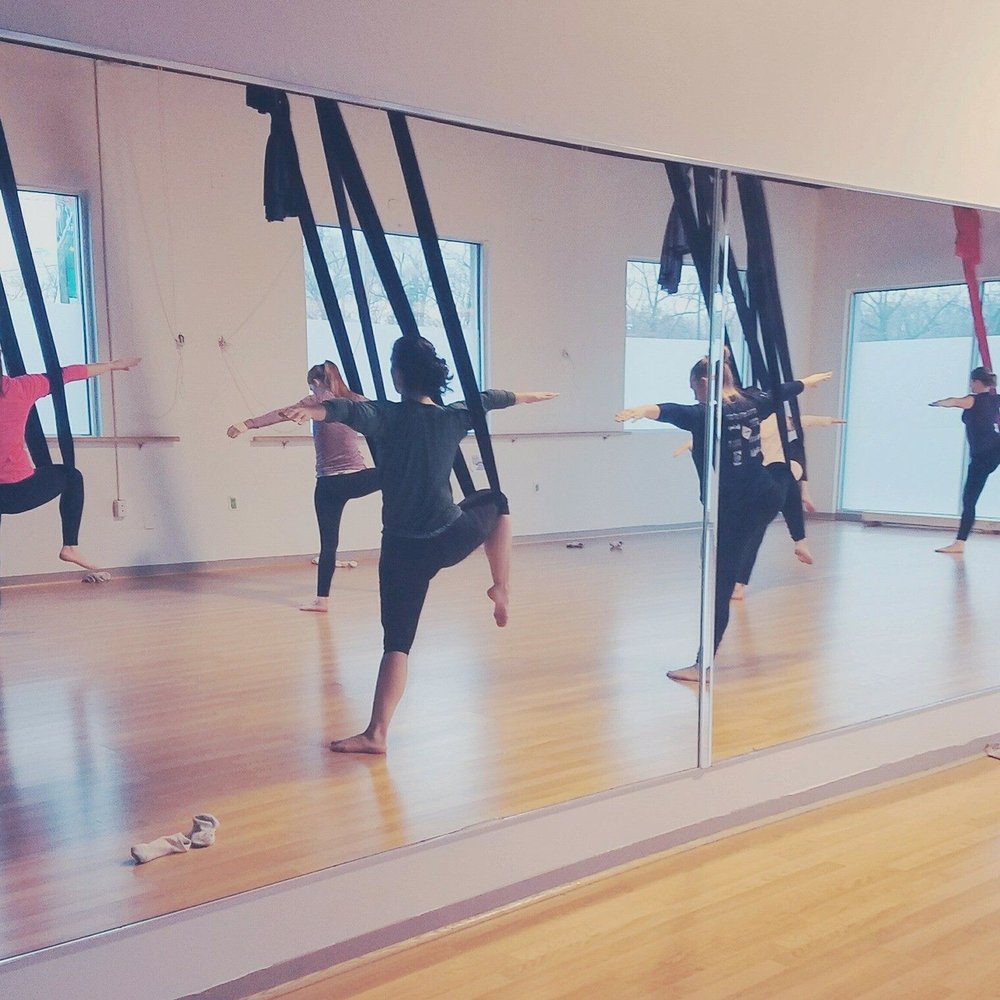Bravo Arts Academy - Stretching in aerial class - Dance Studios Near Me - Allegan, Michigan Bravo Arts Academy - Stretching in aerial class - Dance Studios Near Me - Allegan, Michigan