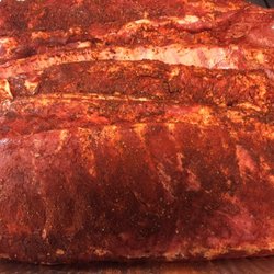Travelin Bones Bbq - Ribs ready for the smoker