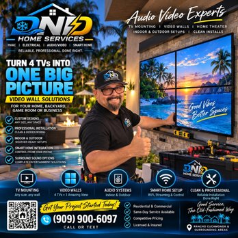 DND Home Services - Video Wall Tv Set up - Electricians Near Me DND Home Services - Video Wall Tv Set up - Electricians Near Me