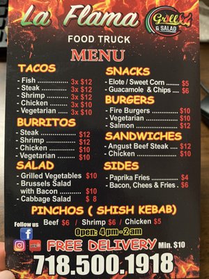 Menu photo 3 La Flama Brooklyn Brooklyn, NY Menu photo 3 La Flama Brooklyn Brooklyn, NY