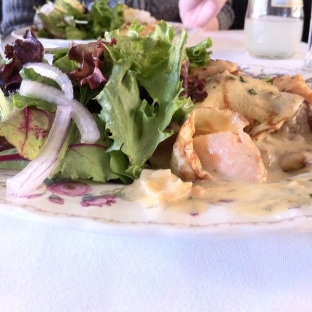 Suzette's Creperie - Salmon crêpe with tarragon sauce - French Near Me - Wheaton, Illinois