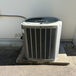 Old old HVAC unit, but still chugging along with a new capacitor Old old HVAC unit, but still chugging along with a new capacitor