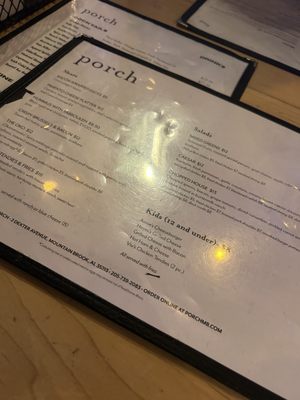 Menu photo 2 Porch Mountain Brook, AL