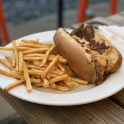 Cheesesteak whiz with!