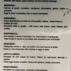 Hotel Luna - Breakfast Menu (the included)