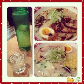 Tiger Den - Left: our water top right:black bean garlic ramen bottom right: miso ramen. - Ramen Near Me - Houston, Texas