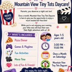 Mountain View Tiny Tots - You don't have to  be enrolled for date nights!