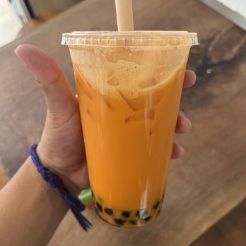 Uncharted Tea - Kraken (thai tea, whole milk, simple syrup, boba) Large $5.50 - Cafes Near Me - Portland, Maine