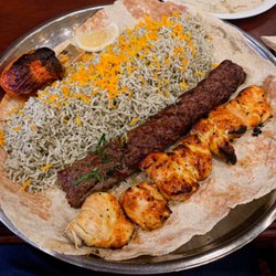 Kabobi Grill - Mixed #1: Lamb Koubideh Kabob (Lamb Kofta) and Chicken Koubideh Kabob (Chicken Kofta Kabob)