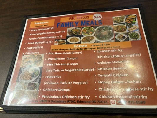 Menu photo 8 Pho Bulous Edmond, OK