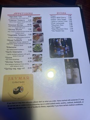 Menu photo 2 Jaymar Grill & Sushi Louisville, KY Menu photo 2 Jaymar Grill & Sushi Louisville, KY
