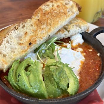 Pop Over Eatery - Skillet Shakshuka (only on Sundays) - Breakfast & Brunch Near Me - Simsbury, Connecticut