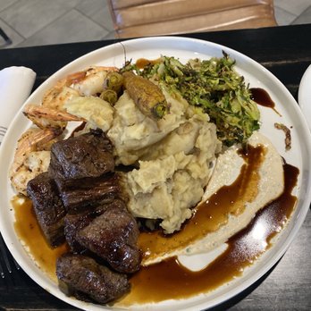 Blackie's - Sticky steak tips -- $8 to add shrimp.. not worth - American Near Me - Smithfield, Rhode Island Blackie's - Sticky steak tips -- $8 to add shrimp.. not worth - American Near Me - Smithfield, Rhode Island