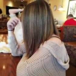 Lowlights to naturally darken my light ash brown hair! Done by Kim Tran!