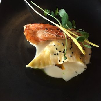 Hukilau Lanai - The most elegant and tasty dish during our tasting menu. Seafood dumpling - Seafood Near Me - Kapaa, Hawaii