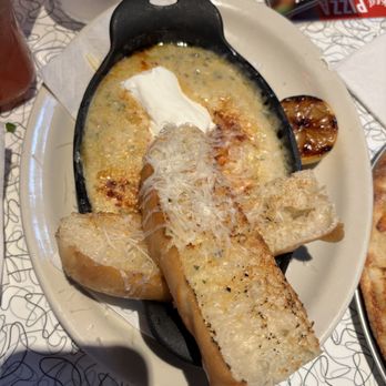 Bubba's 33 - Poblano Spinach Dip (comes with chips and salsa not pictured) - Pizza Near Me - Parlin, New Jersey