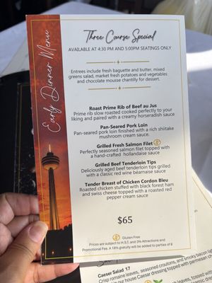 Menu photo 3 Revolving Dining Room Niagara Falls, ON