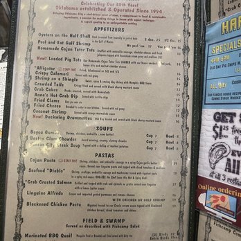 Trapper's Fishcamp & Grill - Menu - Seafood Near Me - Oklahoma City, Oklahoma Trapper's Fishcamp & Grill - Menu - Seafood Near Me - Oklahoma City, Oklahoma