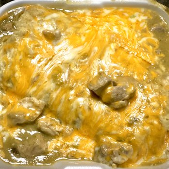 Antonio's Mex-Express - Antonio's Specialty Burrito Chile Verde cheese filled with rice & beans in a flour tortilla, then topped melted cheese. - Breakfast & Brunch Near Me - Clovis, California
