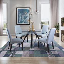 Ella table w/glass top from Saloom.