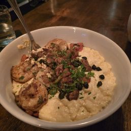 Shrimp and polenta