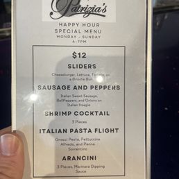 New happy hour menu