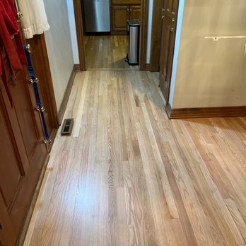 Flawless Flooring - Refinished hallway with natural stain - Flooring Near Me - New Berlin, Wisconsin