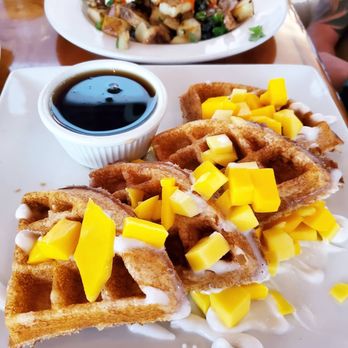 Blue Surf Cafe - Mango waffles - Cafes Near Me - Wilmington, North Carolina Blue Surf Cafe - Mango waffles - Cafes Near Me - Wilmington, North Carolina
